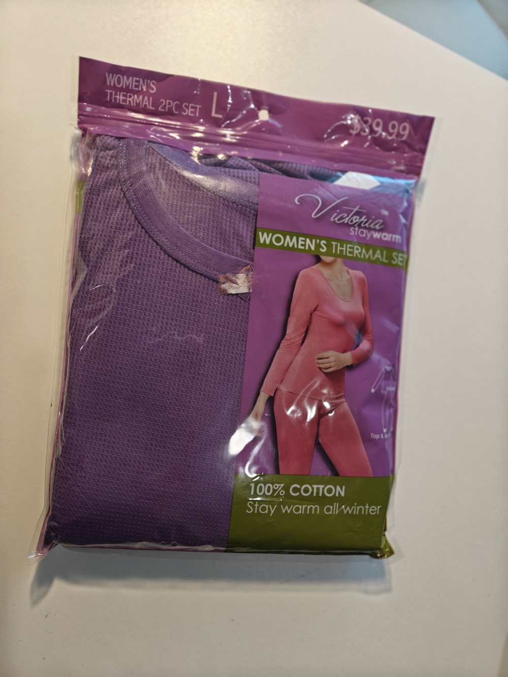 Victoria Women's Thermal 2-Piece Set - Purple